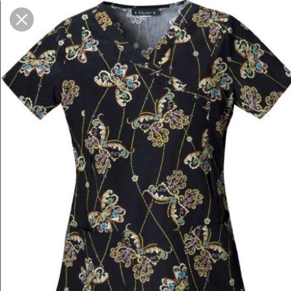 Baby Phat Medical Uniform Scrub Top - Picture 2 of 6